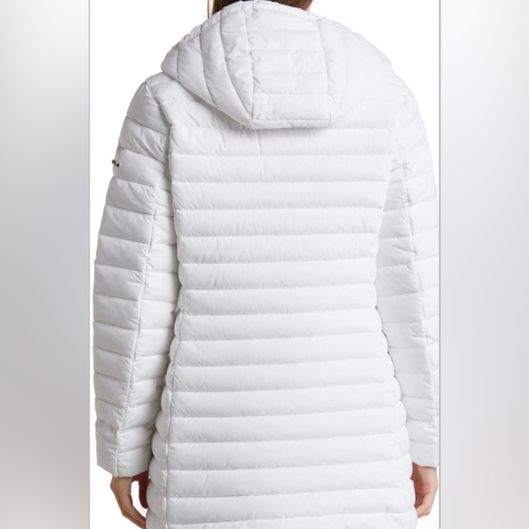 BCBG Zip Front Puffer White Waterproof Feather Free Eco Friendly Jacket - XL - Picture 2 of 8